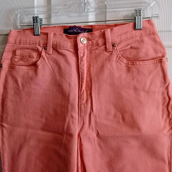Gloria Vanderbilt Amanda Sz 10, Orange, Hi Rise Pants, NWOT, 5 Pockets, Denim - Picture 3 of 5